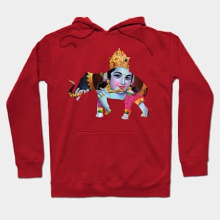 Indian Elephant cut from antique Indian Fireworks Packaging Hoodie